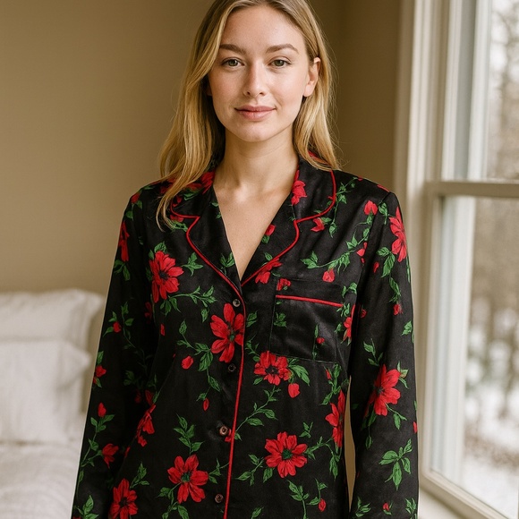 NWOT Morgan and Taylor floral PJ set, size S - Picture 1 of 5